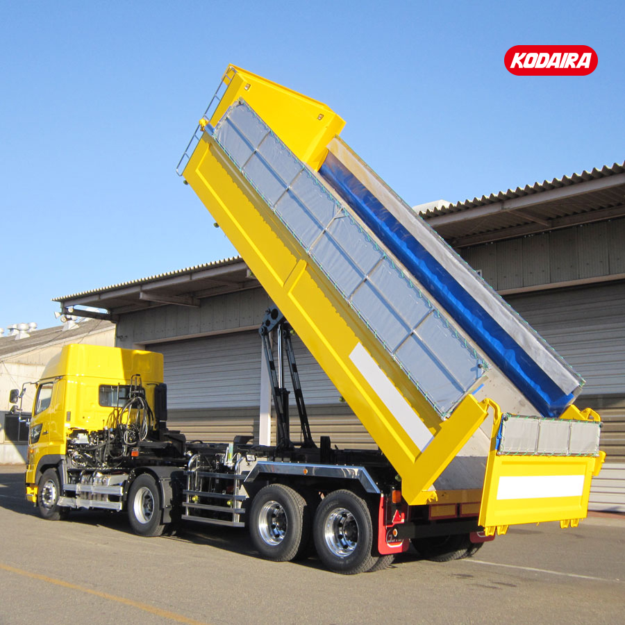 コダイラ型 バーチカルダンプトレーラー 土砂運搬用 2軸 車輌総重量29トン車(フレームタイプ)