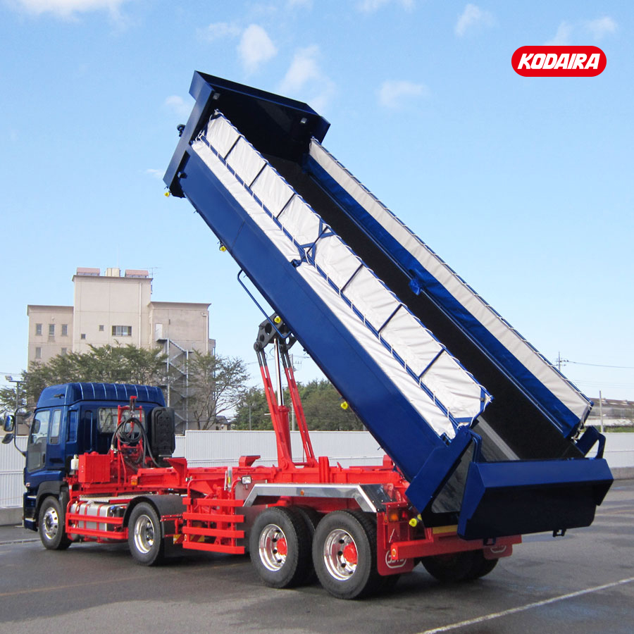 コダイラ型 バーチカルダンプトレーラー 土砂運搬用 2軸 車輌総重量29トン車(SPタイプ)