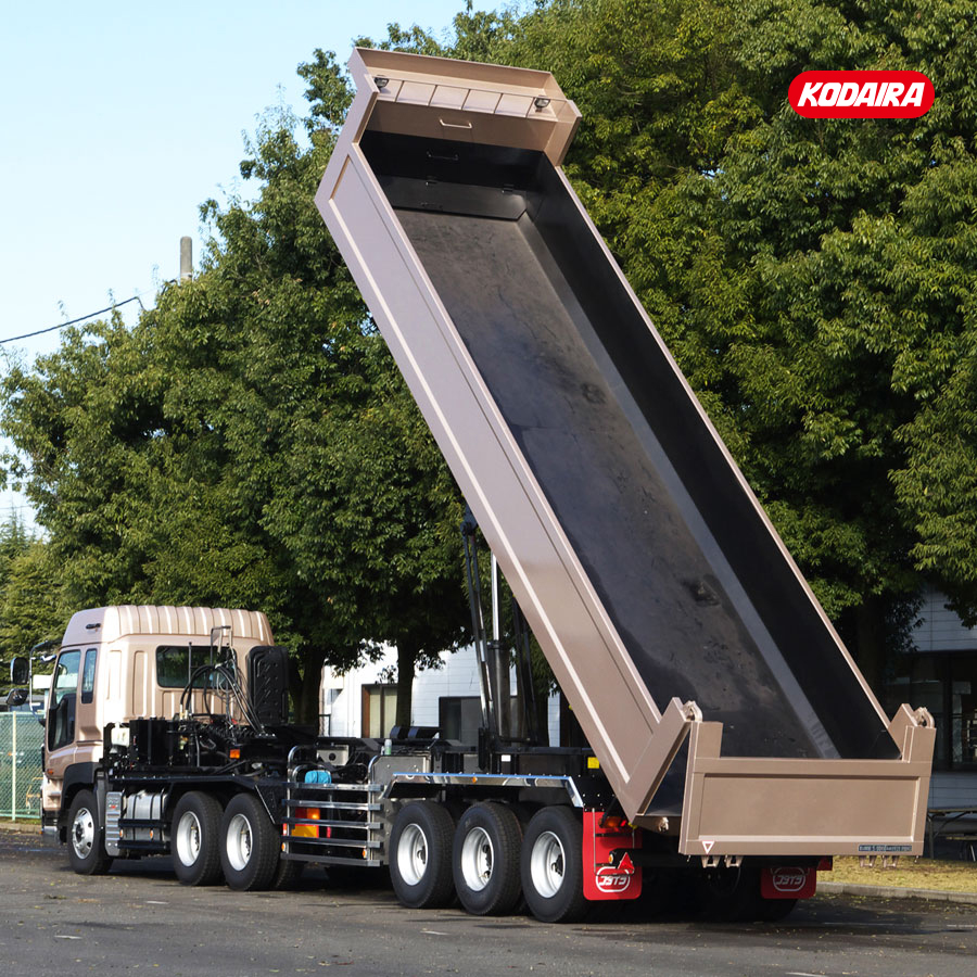 コダイラ型 バーチカルダンプトレーラー 土砂運搬用 3軸 車輌総重量36トン車(フレームタイプ)