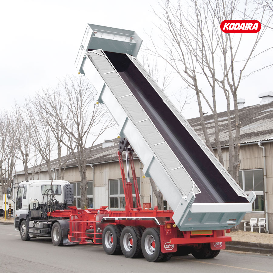 コダイラ型 バーチカルダンプトレーラー 土砂運搬用 3軸 車輌総重量36トン車(SP高積載量タイプ)