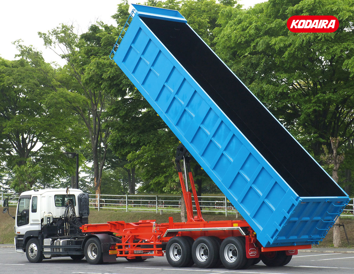 コダイラ型 バーチカルダンプトレーラー 土砂運搬以外用 3軸 車輌総重量36トン車(大容量タイプ)