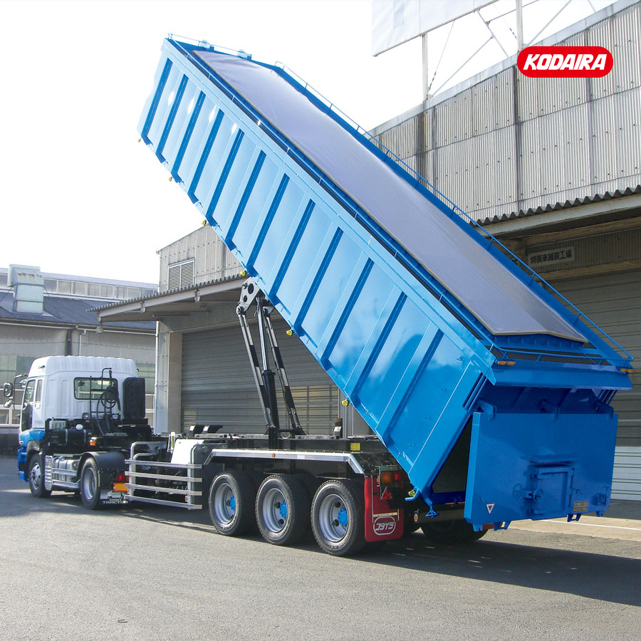 コダイラ型 バーチカルダンプトレーラー 土砂運搬以外用 3軸 車輌総重量36トン車(飼料運搬用)