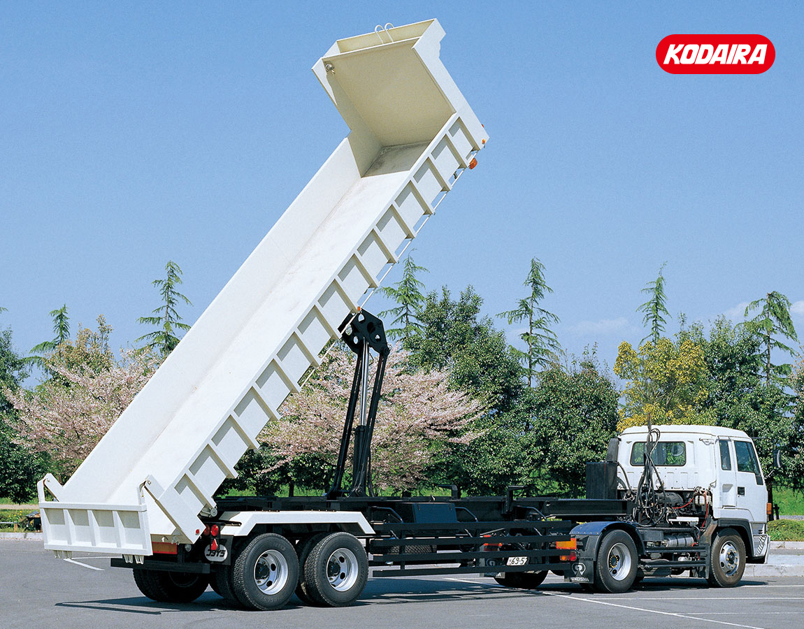 コダイラ型 バーチカルダンプトレーラー 土砂運搬用 2軸 車輌総重量26トン車