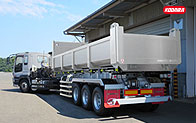 コダイラ型 ズームダンプトレーラー 土砂運搬用　3軸　車輌総重量36トン車（ＳＰ高積載タイプ）