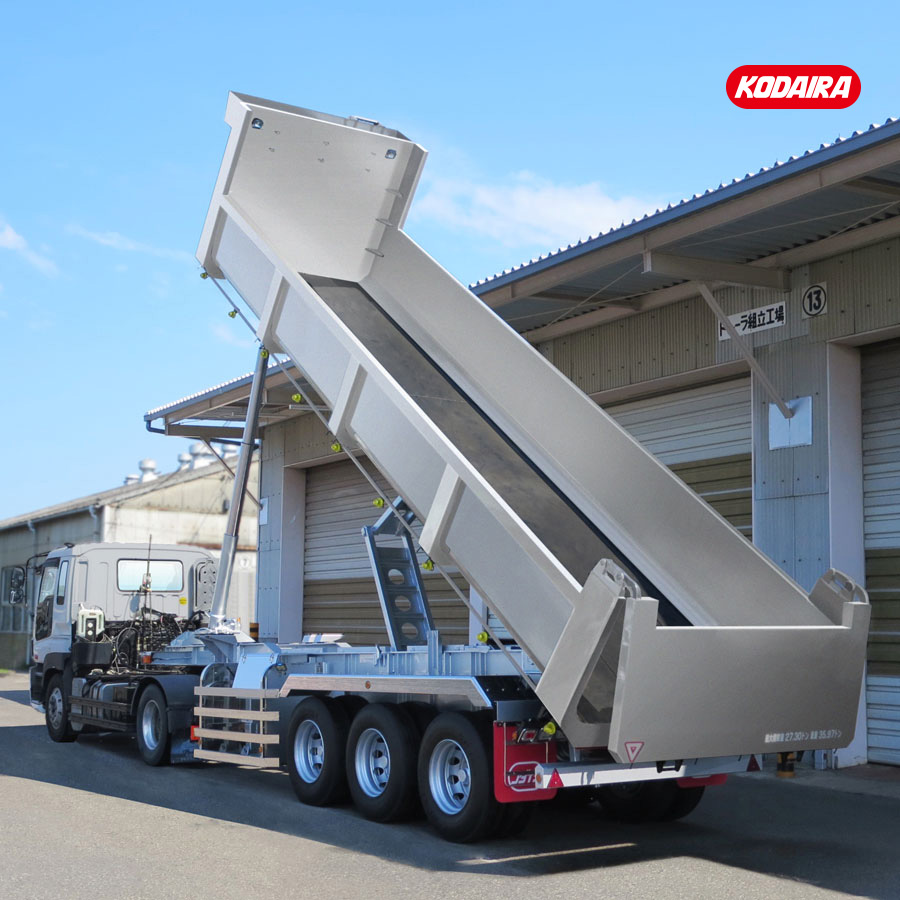コダイラ型 ズームダンプトレーラー 土砂運搬用 3軸 車輌総重量36トン車(SP高積載タイプ)