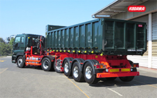フラッツモール型 ズームダンプトレーラー 土砂運搬以外用　3軸　スーパーシングル　車輌総重量36トン車