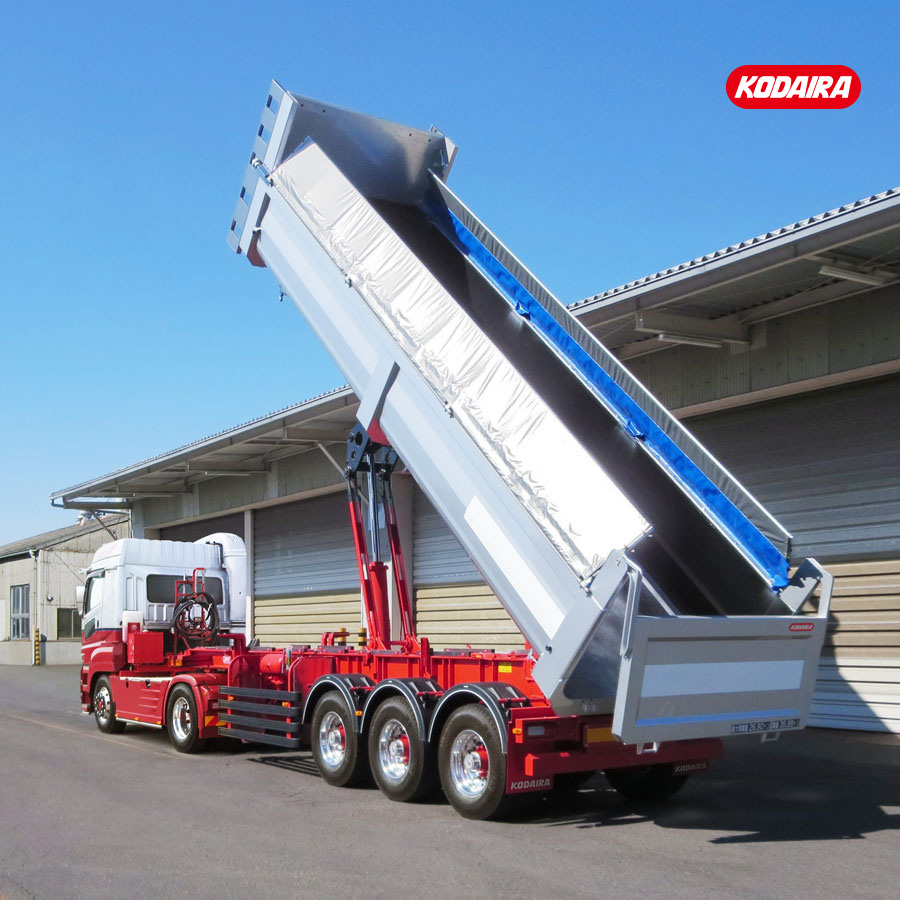 SENOプロデュース フラッツモール型 バーチカルダンプトレーラー 土砂運搬用 3軸 車輌総重量36トン車 (SPタイプ)