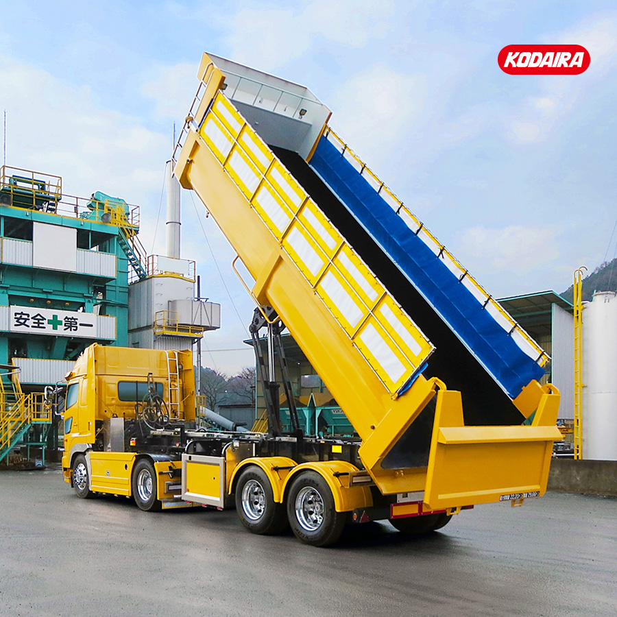 フラッツモール型 バーチカルダンプトレーラー 土砂運搬用 2軸 車輌総重量30トン車(SPタイプ)
