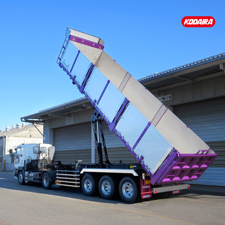 コダイラ型 バーチカルダンプトレーラー 土砂運搬以外用 3軸 車輌総重量36トン車 (平ボディー兼用)