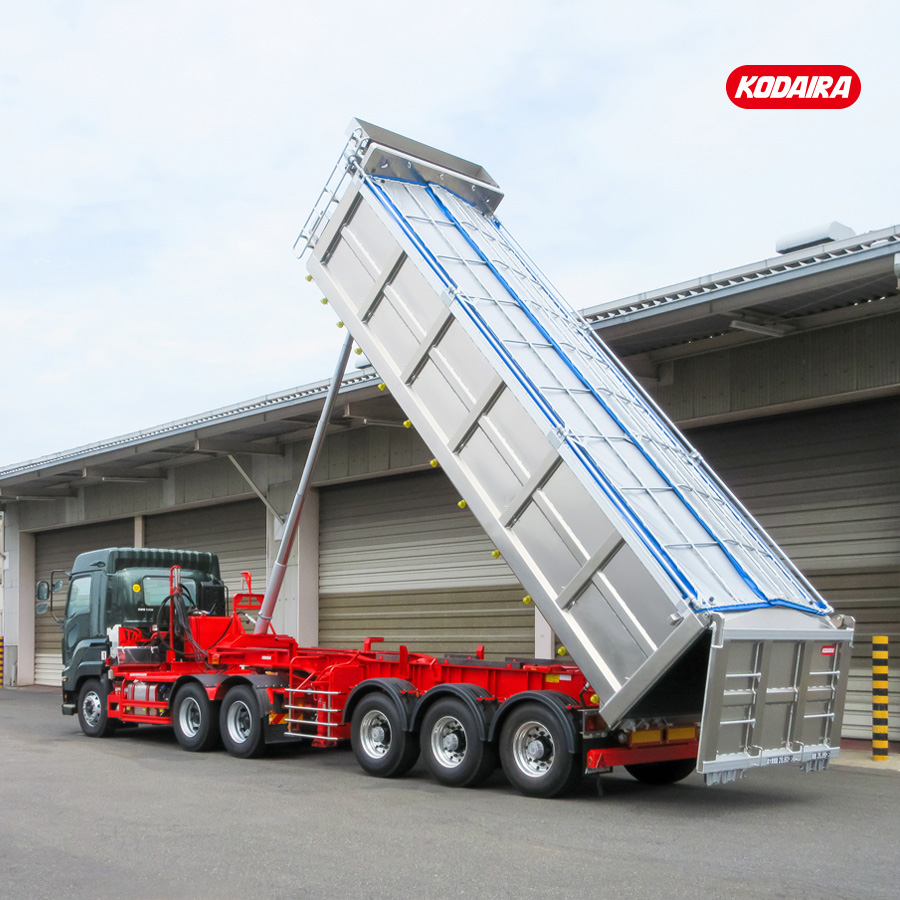 フラッツモール型 アルミズームダンプトレーラー 土砂運搬以外用 3軸 車輌総重量36トン車 (アルミタイプ)