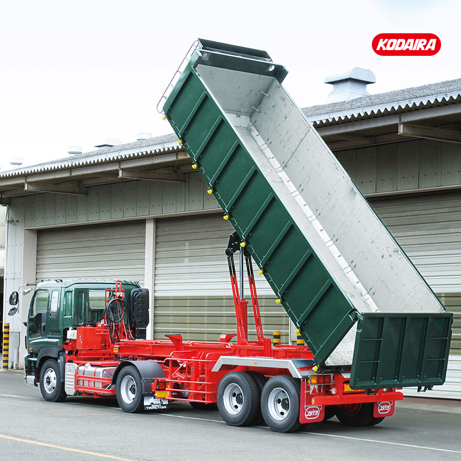 コダイラ型 バーチカルダンプトレーラー 土砂運搬以外用 2軸 車輌総重量29トン車