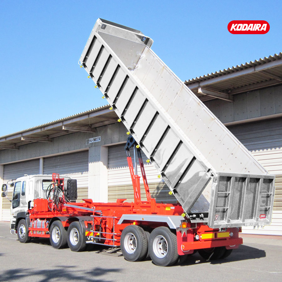 コダイラ型 バーチカルダンプトレーラー 土砂運搬以外用 2軸 車輌総重量33トン車(ロングタイプ)