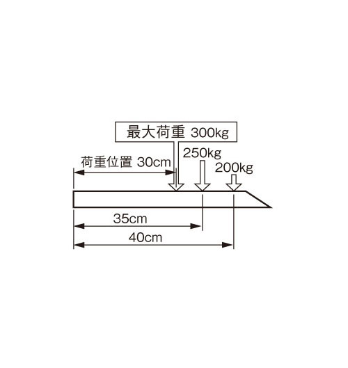 最大許容リフト荷重分布V300